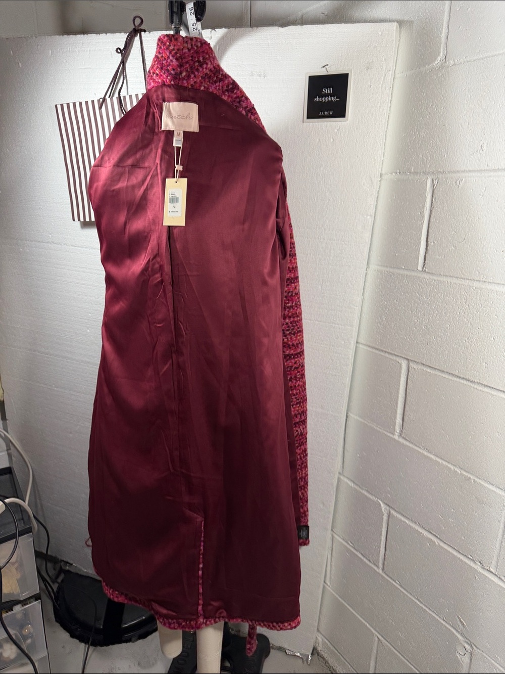 NWT Anthropologie Hutch Kat Chic Red Tweed Coat - Picture 8 of 13